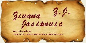 Živana Josipović vizit kartica